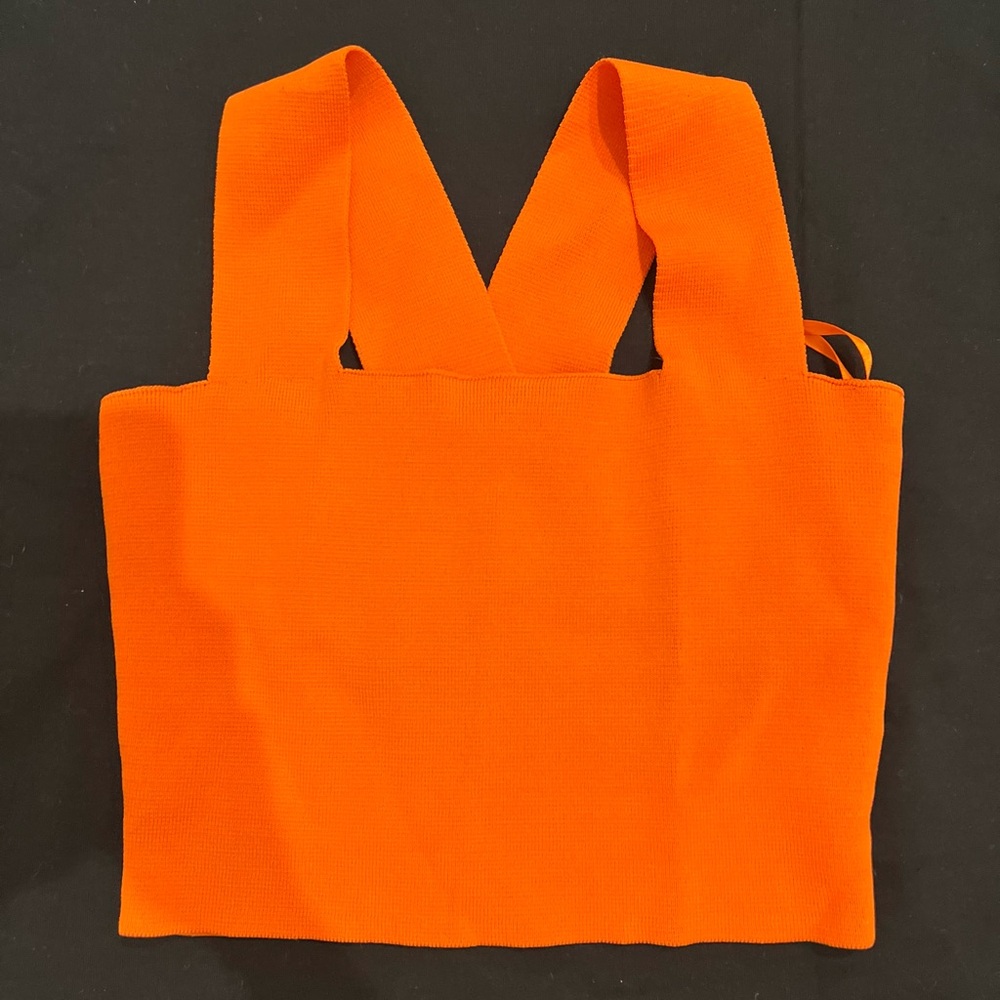 Orange crop top, Lucca size small